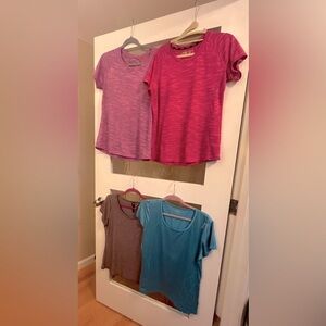 Four workout shirts